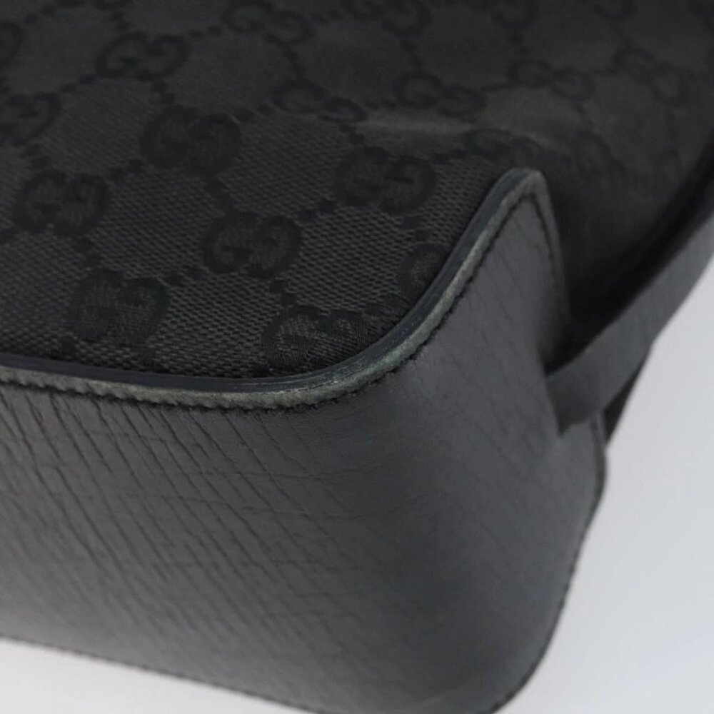 GUCCI GG Canvas Tote Bag Black Silver 107757 Auth 156922 - Picture 4 of 16